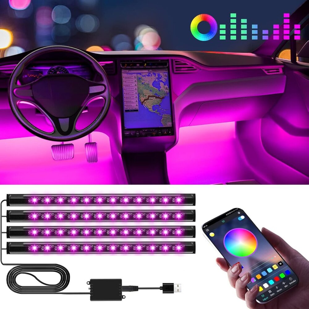 Led Lights for Car Accessories Interior, Valentines Day Gifts for Him Her Men Wo